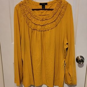 3 season long sleeve yellow tee